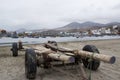 Lima, Boats in traditional fisher harbor of Pucusana.