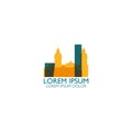 Lima city skyline shape logo icon illustration