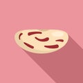 Lima kidney bean icon, flat style