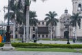 Lima main square empty during pandemic times