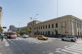 LIMA, PERU - APRIL 15, 2013: Street Traffic near the National Library in Lima, Peru