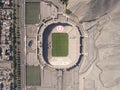 Aerial image of Monumental stadium in Lima Peru. Universitario soccer team from Peru. Royalty Free Stock Photo