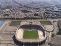 Aerial image of Monumental stadium in Lima Peru. Universitario soccer team from Peru. Royalty Free Stock Photo