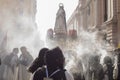 Procession of faith in Holy Week in the streets of Lima