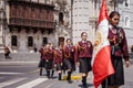 Lima, Peru - August 31st 2009: Ceremonial March at Plaza de Armas, Lima