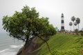 Lima, Peru. Cliff on the Pacific coast, near the Park of Love Royalty Free Stock Photo