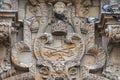 Papal emblem detail of entrance to church of San Francisco, Lima, Peru Royalty Free Stock Photo