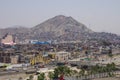 Lima, Peru - December 31, 2013: Slums on the slope of hill San C