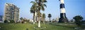 Lima, Peru - March 12, 2017:The Naval lighthouse on the coast of Miraflores, Lima, Peru