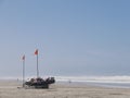 Two modern jet boats on a Lima beach