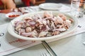 Peruvian Chef Javier Wong, prepares fresh ceviche and seafood dishes at his restaurant Chez Wong. Lima, Peru