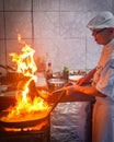 Peruvian Chef Javier Wong, prepares fresh ceviche and seafood dishes at his restaurant Chez Wong. Lima, Peru