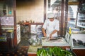 Peruvian Chef Javier Wong, prepares fresh ceviche and seafood dishes at his restaurant Chez Wong. Lima, Peru