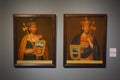 Lima, Peru - Nov 18, 2018: Portraits of Incas Manco Capac and Tupac Yupanqui