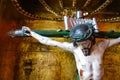 Lima, Peru - Nov 18, 2019: Spanish colonial religious artwork on display in the Pedro de Osma museum