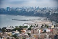 Views along the coast of Lima from the Morro Solar mirador. Lima, Peru