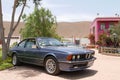Blue BMW 635 CSI coupe showed at south of Lima Royalty Free Stock Photo