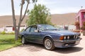 Blue BMW 635 CSI coupe showed in Lima Royalty Free Stock Photo