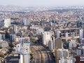 Aerial image of Lima Peru. Image of high way of capital city of Peru.