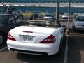 White convertible Mercedes-Benz SL550 in Lima Royalty Free Stock Photo