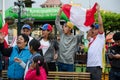 Lima, Peru - OCTOBER 10th 2017: Fanaticism in Peru Peru vs Colombia Russia 2018