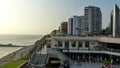 Lima, Peru. Panoramic view of Larcomar shopping center at the Miraflores district.