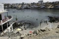 LIMA, PERU: panoramic view of San Bartolo Beach.