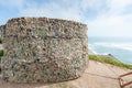 Lima, Peru. Paper covered rest area from Miraflores. South Pacific Ocean in Background