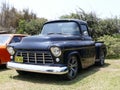 Black Chevrolet pickup exhibited in Mamacona, Lima