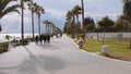 Limassol, Cyprus coastline promenade day view.