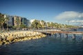 Limassol, Cyprus - DECEMBER 2016: Promenade along the coastline