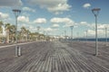 Limassol, Cyprus - DECEMBER 2016: Promenade along the coastline