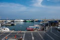 Limassol, Cyprus - High angle view over the harbour and pedestrian boulevard