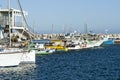 Fishing boats moored at Limassol Old Port, Cyprus Royalty Free Stock Photo