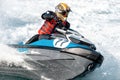 Limassol, Cyprus - November 26, 2022: Close-up of Jet ski rider during races Royalty Free Stock Photo