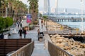 Limassol, Cyprus - The pedestrian boulevard near the old harbour