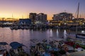 Limassol Old Port at blue hour, Cyprus Royalty Free Stock Photo