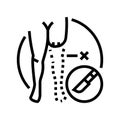 limb amputation surgery line icon vector illustration