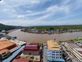 Limbang city from the Purnama Hotel Royalty Free Stock Photo