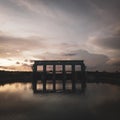 A Limboto lake water dam Royalty Free Stock Photo