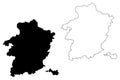 Limburg Province Kingdom of Belgium, Provinces of Belgium, Flemish Region map vector illustration, scribble sketch Limburg map