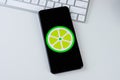 Lime app logo on a smartphone screen