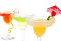 Lime, apple Margaritas cocktails composition Royalty Free Stock Photo