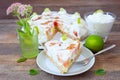 Lime cheese cake Royalty Free Stock Photo