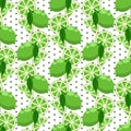 Lime Citrus Seamless Pattern Royalty Free Stock Photo