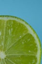 Macro image of the centre of a slice of lime