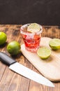 Lime and cocktail making tools Royalty Free Stock Photo