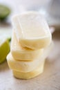 Lime coconut popsicle ice creams Royalty Free Stock Photo