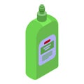 Lime detergent icon isometric vector. Liquid bottle