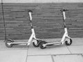 Lime electric kick scooter, black and white